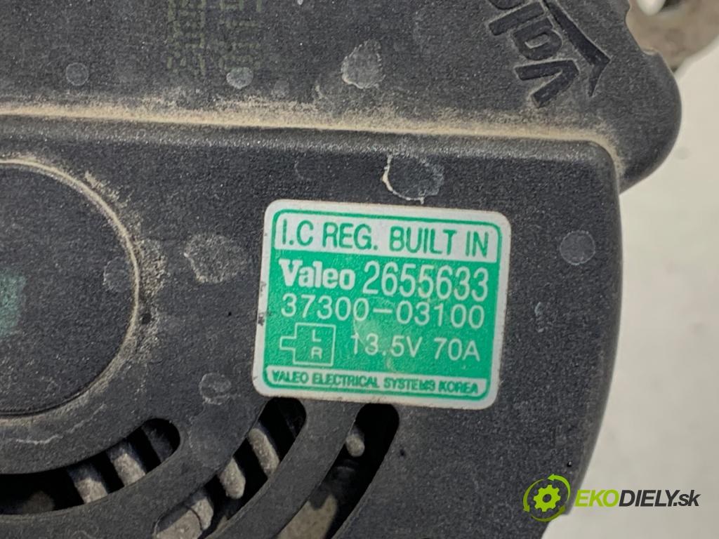 HYUNDAI i20 liftback 2009 57 kW 1.2 1248 Alternátor 37300-03100 (Alternátor)