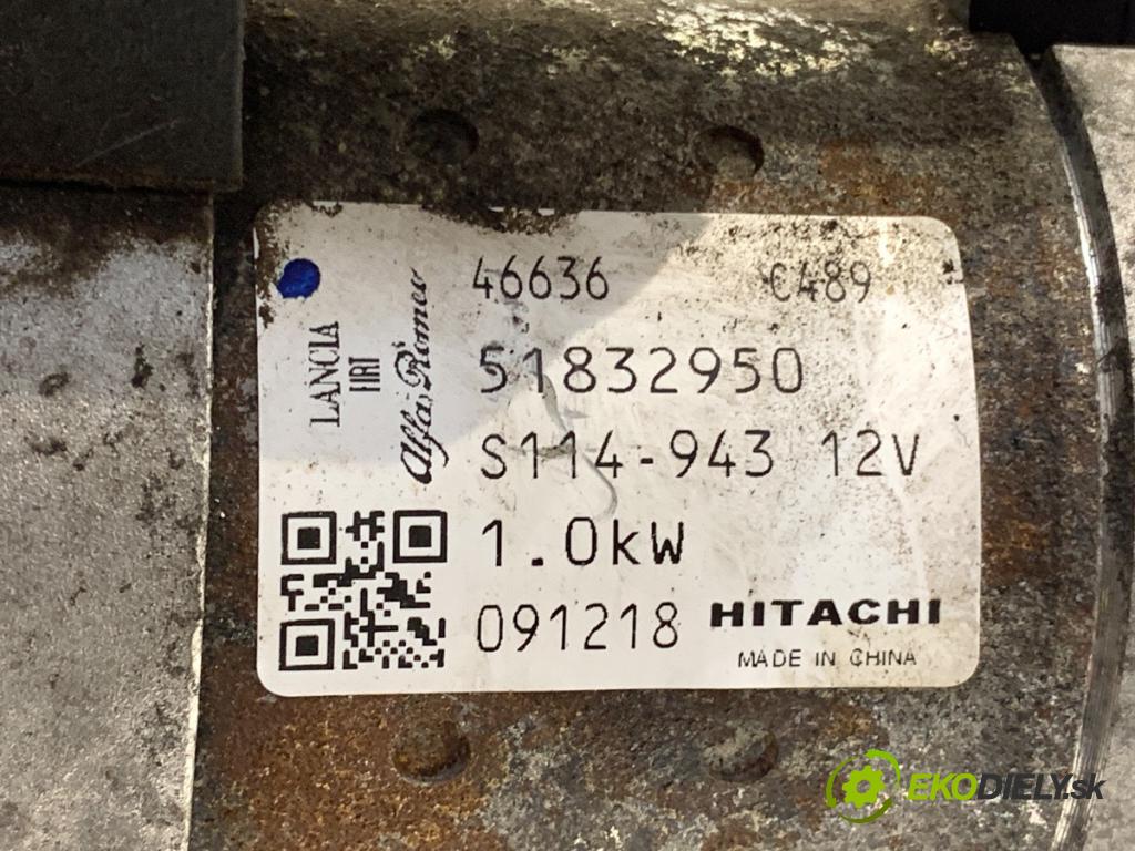 FIAT PUNTO EVO liftback 2010 57 kW 1.4 (199AXB1A) 1368 Štartér 51832950 (Štartér)