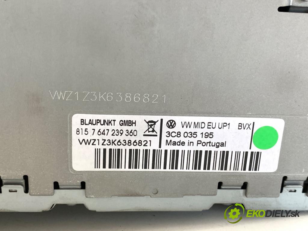 VW PASSAT B6 sedan 2010 103 kW 2.0 TDI 16V 1968 RADIO Navigácia 3C8035195 (Audio zariadenie)
