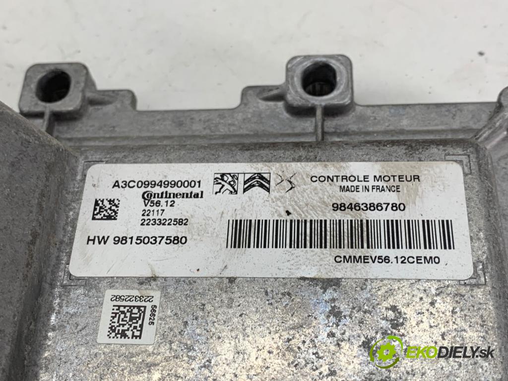CITROEN C3 III liftback 2022 61 kW 1.2 PureTech 82 1199 riadiaca jednotka Motor 9846386780 (Riadiaca jednotka)
