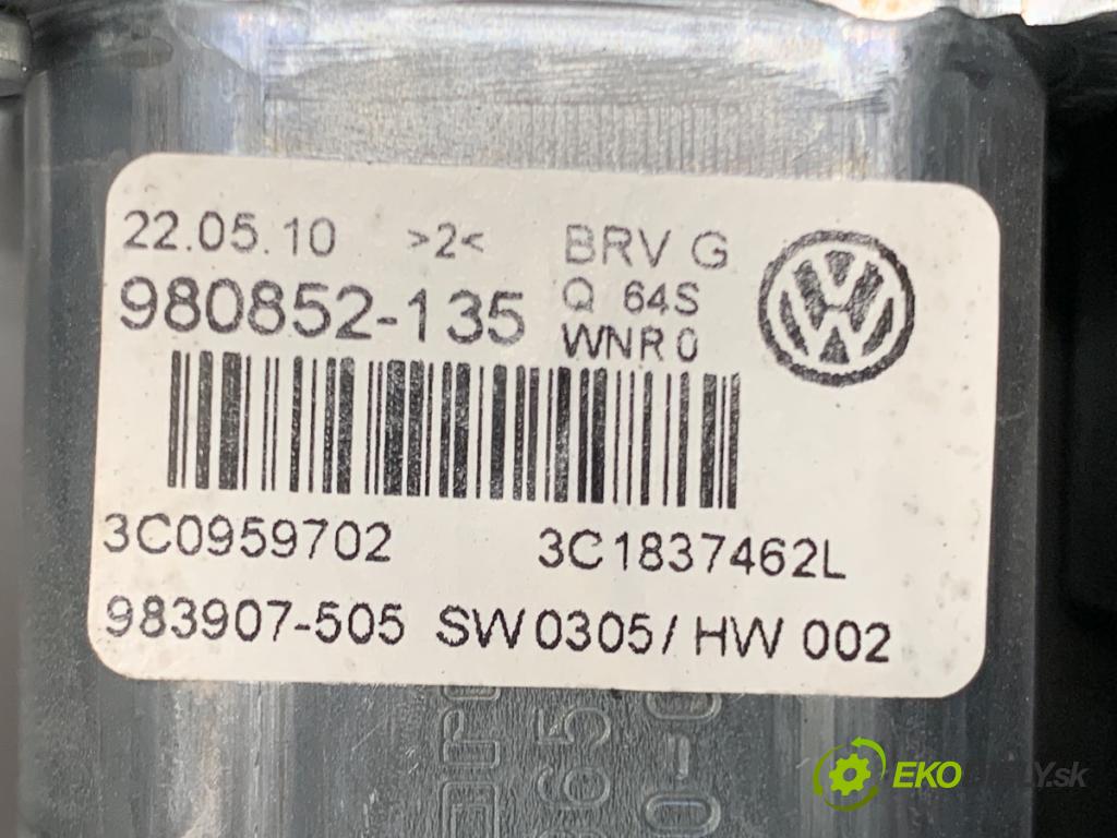 VW PASSAT B6 sedan 2010 103 kW 2.0 TDI 16V 1968 Mechanizmus okna pravy predný 3C1837462L