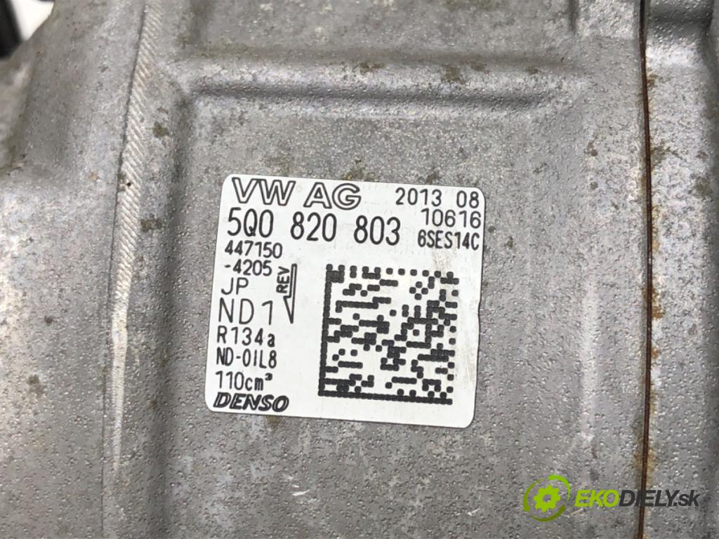 VW GOLF VII liftback 2013 110 kW 2.0 TDI 1968 kompresor klimatizace 5Q0820803 (Kompresor klimatizace)
