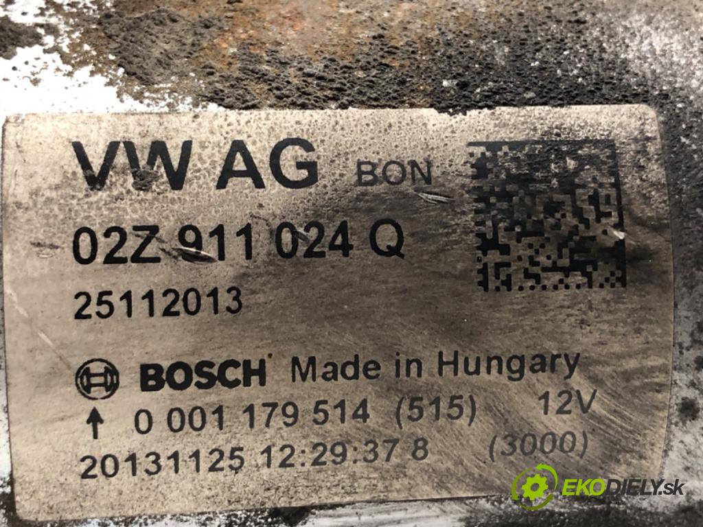 SKODA OCTAVIA III liftback 2013 132 kW 1.8 TSI 1798 Štartér 02Z911024Q (Štartér)