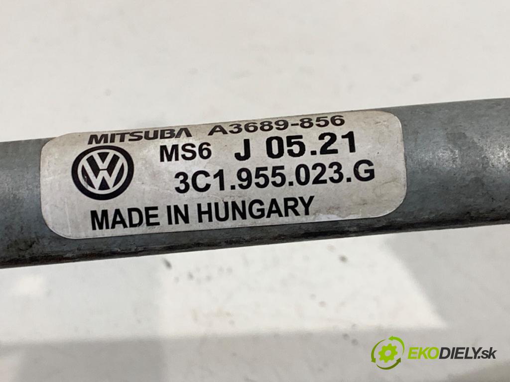 VW PASSAT B6 sedan 2010 103 kW 2.0 TDI 16V 1968 Mechanizmus stieračov predný 3C1955023G (Motorček stieračov predný)