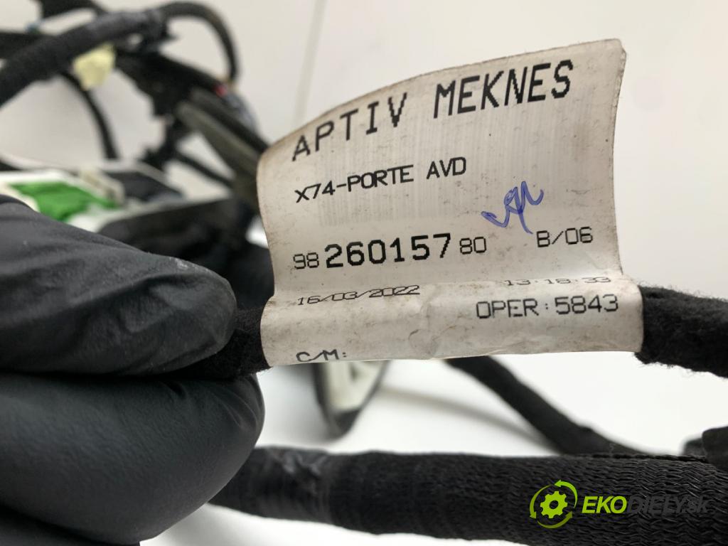 DS DS 7 SUV 2022 133 kW PureTech 180 (J45GFU) 1598 Káblovačka Dvere predný pravy 9826015780