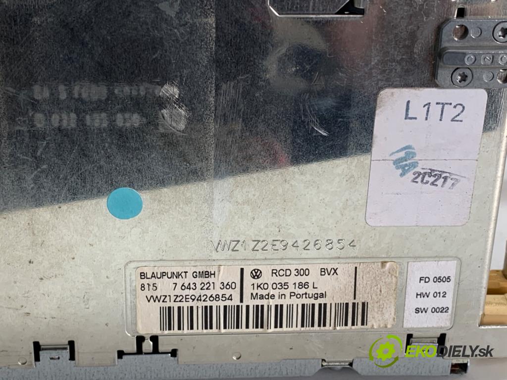 VW GOLF V liftback 2003 85 kW 1.6 FSI 1598 RADIO 1K0035186L (Audio zariadenie)