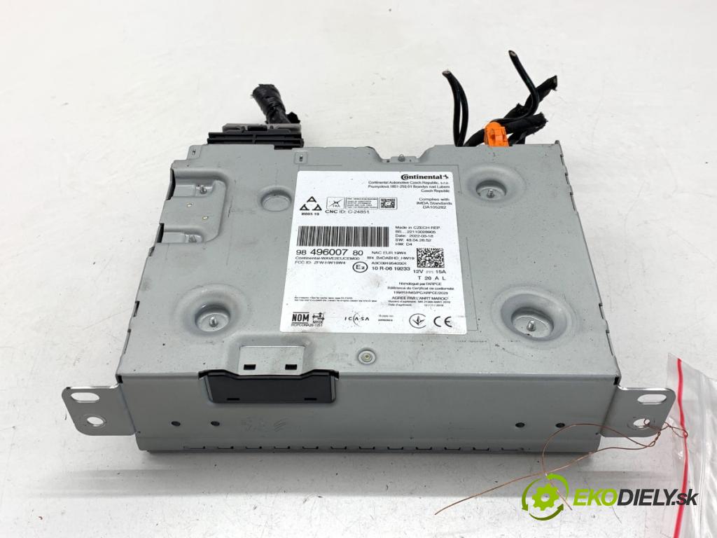 DS DS 7 SUV 2022 133 kW PureTech 180 (J45GFU) 1598 RADIO Navigácia 9849600780 (Audio zariadenie)