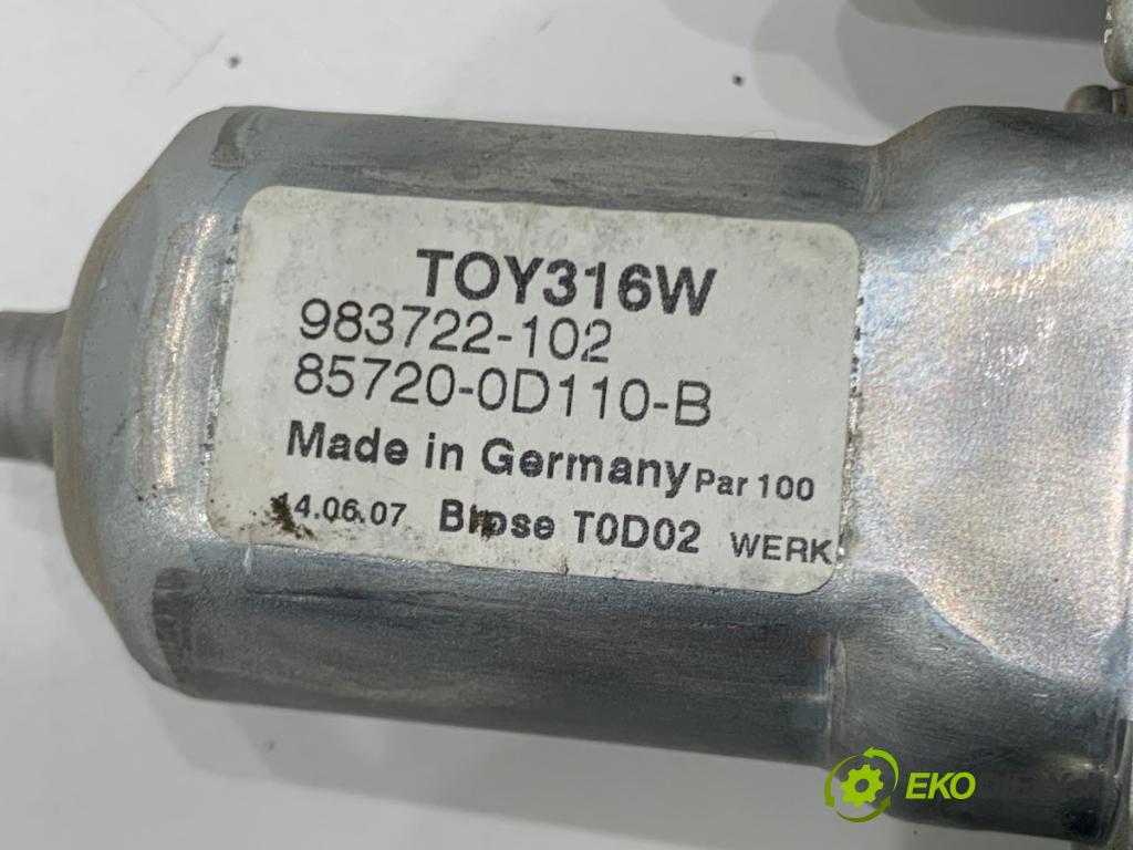 TOYOTA YARIS II liftback 2007 64 kW 1.3 VVT-i (SCP90_) 1298 Mechanizmus okna ľavy predný 85702-0F010