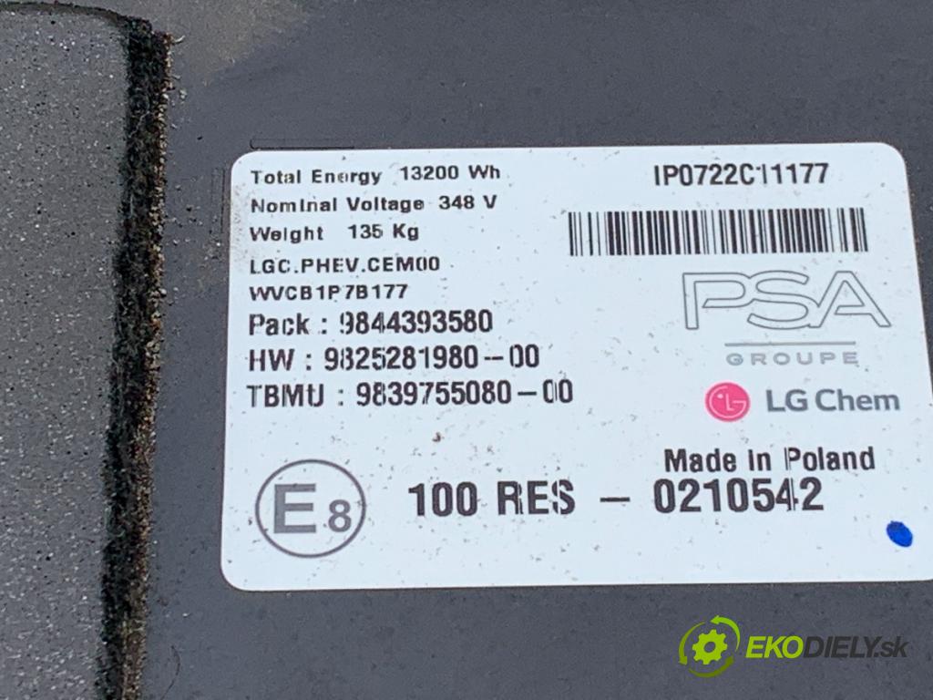 DS DS 7 SUV 2022 133 kW PureTech 180 (J45GFU) 1598 BATERIA HYBRYDA 9844393580