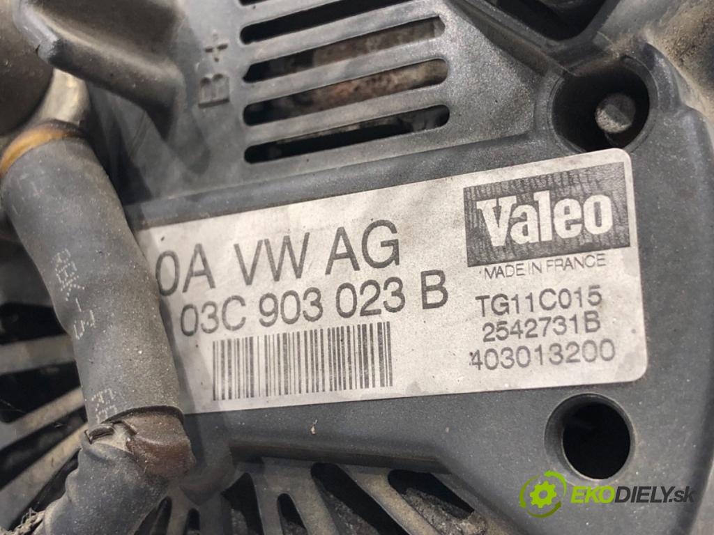 VW GOLF V liftback 2003 85 kW 1.6 FSI 1598 Alternátor 03C903023B (Alternátor)