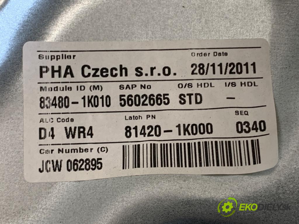 HYUNDAI ix20 liftback 2011 92 kW 1.6 1591 mechanismus okna pravý zadní část 83480-1K010
