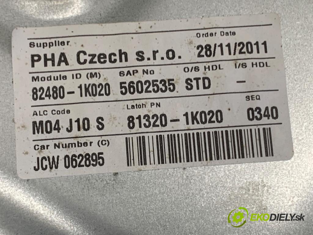 HYUNDAI ix20 liftback 2011 92 kW 1.6 1591 mechanismus okna pravý přední část 82480-1K020