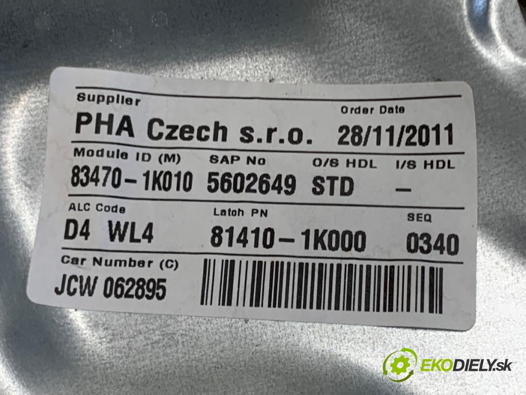 HYUNDAI ix20 liftback 2011 92 kW 1.6 1591 Mechanizmus okna ľavy zad 83450-1P000