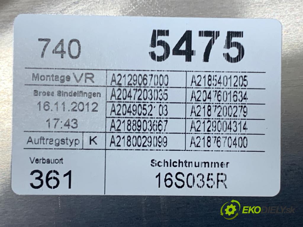 MERCEDES-BENZ W218 Kombi 2013 195 kW CLS 350 CDI / d 4-matic (218.993) 2987 Mechanizmus okna pravy predný A2047203035