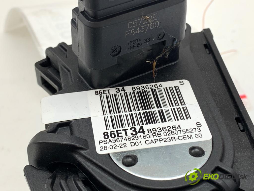 DS DS 7 SUV 2022 133 kW PureTech 180 (J45GFU) 1598 Potenciometer plynu 9674829180 (Potenciometer plynového pedálu)