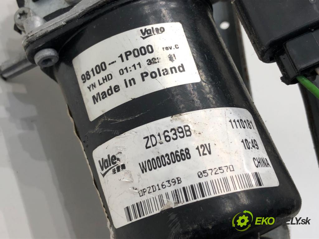 HYUNDAI ix20 liftback 2011 92 kW 1.6 1591 Mechanizmus stieračov predný 98100-1P000 (Motorček stieračov predný)