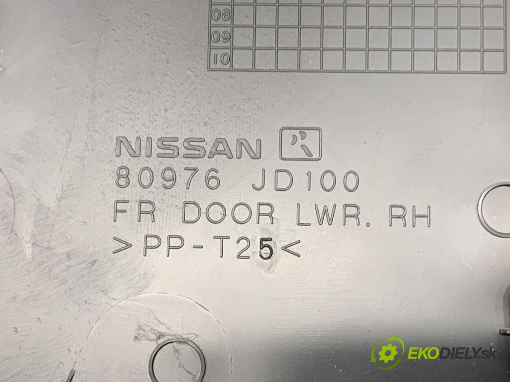 NISSAN QASHQAI J10 SUV 2007 104 kW 2.0 1997 čalúnenie Dvere pravy predný