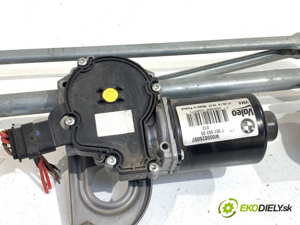 BMW F21 liftback 2014 75 kW 114 i 1598 mechanismus stěračů přední část 7267503 (Motorek stěračů přední)