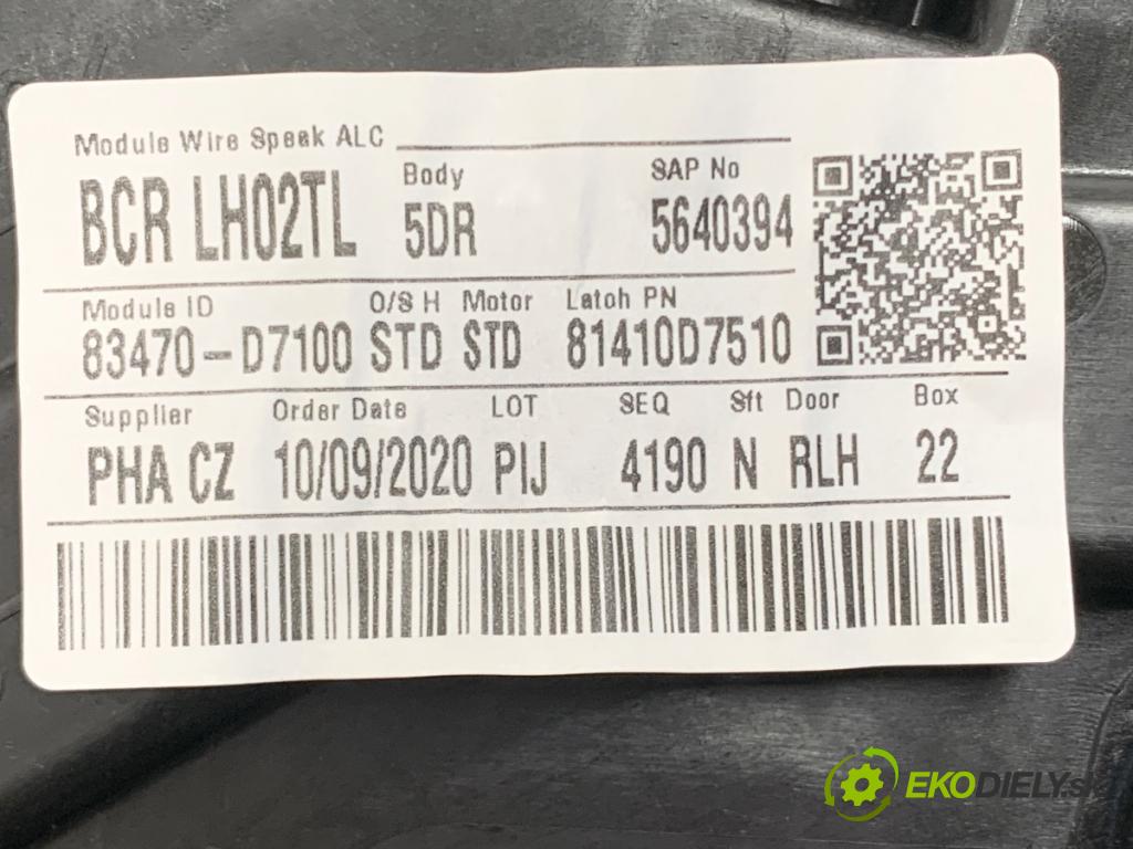 HYUNDAI TUCSON SUV 2020 97 kW 1.6 GDi 1591 Mechanizmus okna ľavy zad 83470-D7100