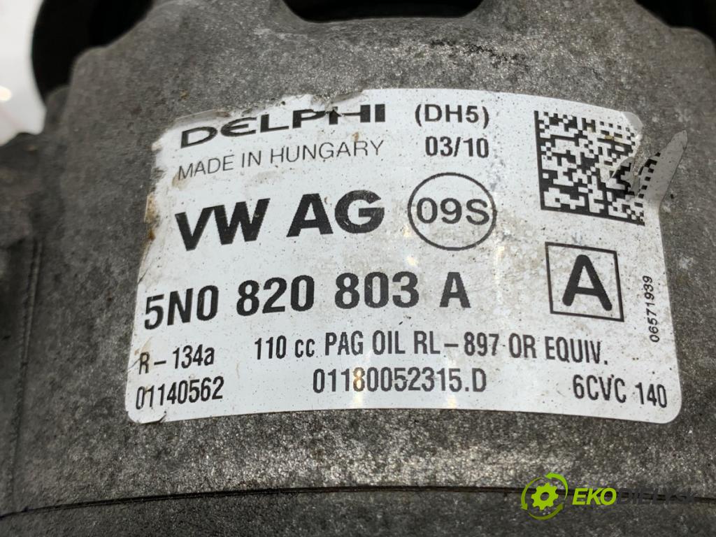 VW TIGUAN SUV 2010 103 kW 2.0 TDI 1968 Kompresor klimatizácie 5N0820803A (Kompresor klimatizácie)