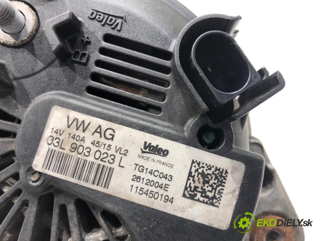 SKODA OCTAVIA III Kombi 2015 110 kW 2.0 TDI 1968 Alternátor 03L903023L (Alternátor)