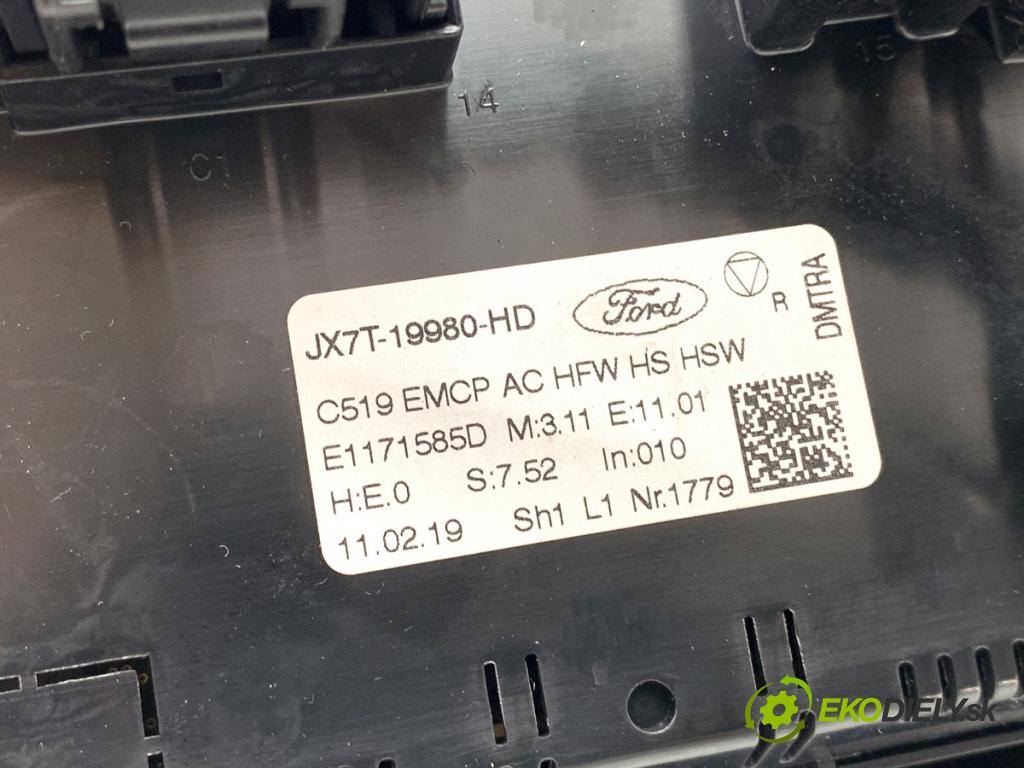 FORD FOCUS IV Kombi 2019 92 kW 1.0 EcoBoost 999 Panel ovládaní topení JX7T-19980-HD (Páčky pod volantem)