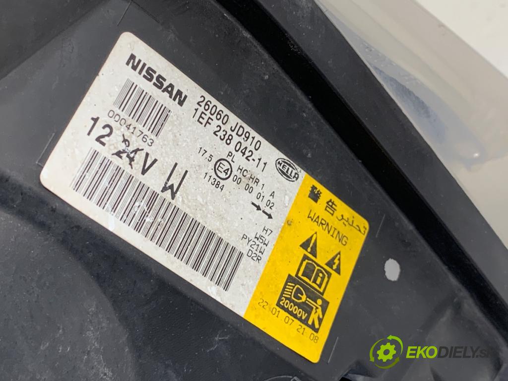NISSAN QASHQAI J10 SUV 2007 104 kW 2.0 1997 světlomet levý přední část 26060-JD910