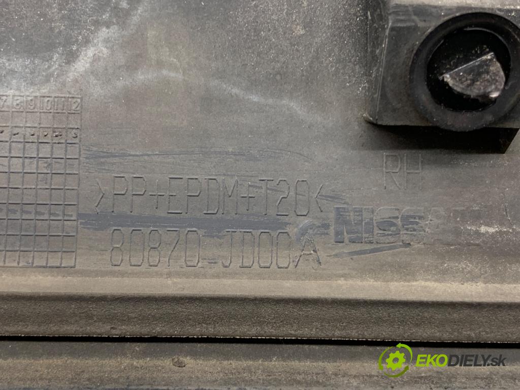 NISSAN QASHQAI J10 SUV 2007 104 kW 2.0 1997 Lišta Dvere pravy predný 80870-JD00A