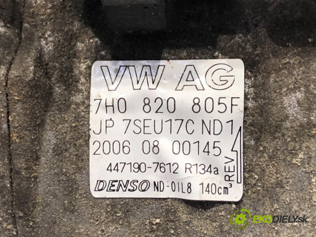 VW TRANSPORTER T5 Autobus 2009 96 kW 2.5 TDI 2461 Kompresor klimatizácie 7H0820805F (Kompresor klimatizácie)