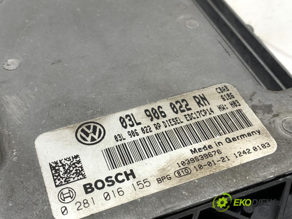 VW TIGUAN SUV 2010 103 kW 2.0 TDI 1968 riadiaca jednotka Motor 03L906022RN (Riadiaca jednotka)
