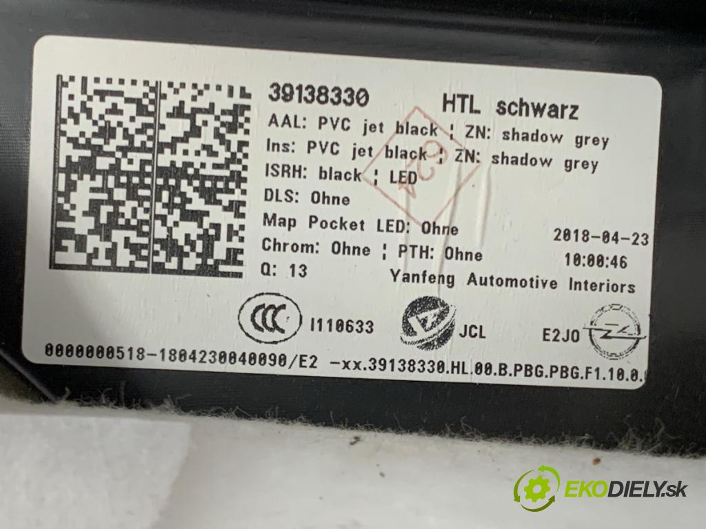 OPEL INSIGNIA B Kombi 2018 121 kW 1.5 (35) 1490 ča dveře levý zadní část 39138330