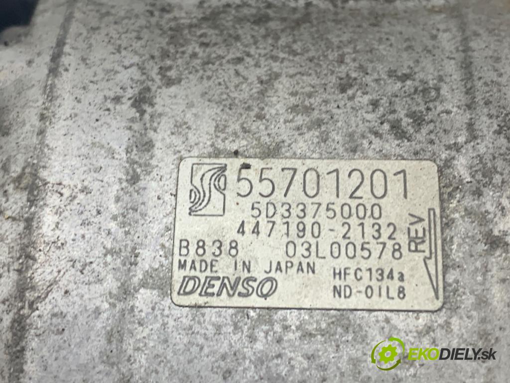 FIAT BRAVO II liftback 2009 88 kW 1.6 D Multijet (198AXL1B) 1598 Kompresor klimatizácie 55701201 (Kompresor klimatizácie)
