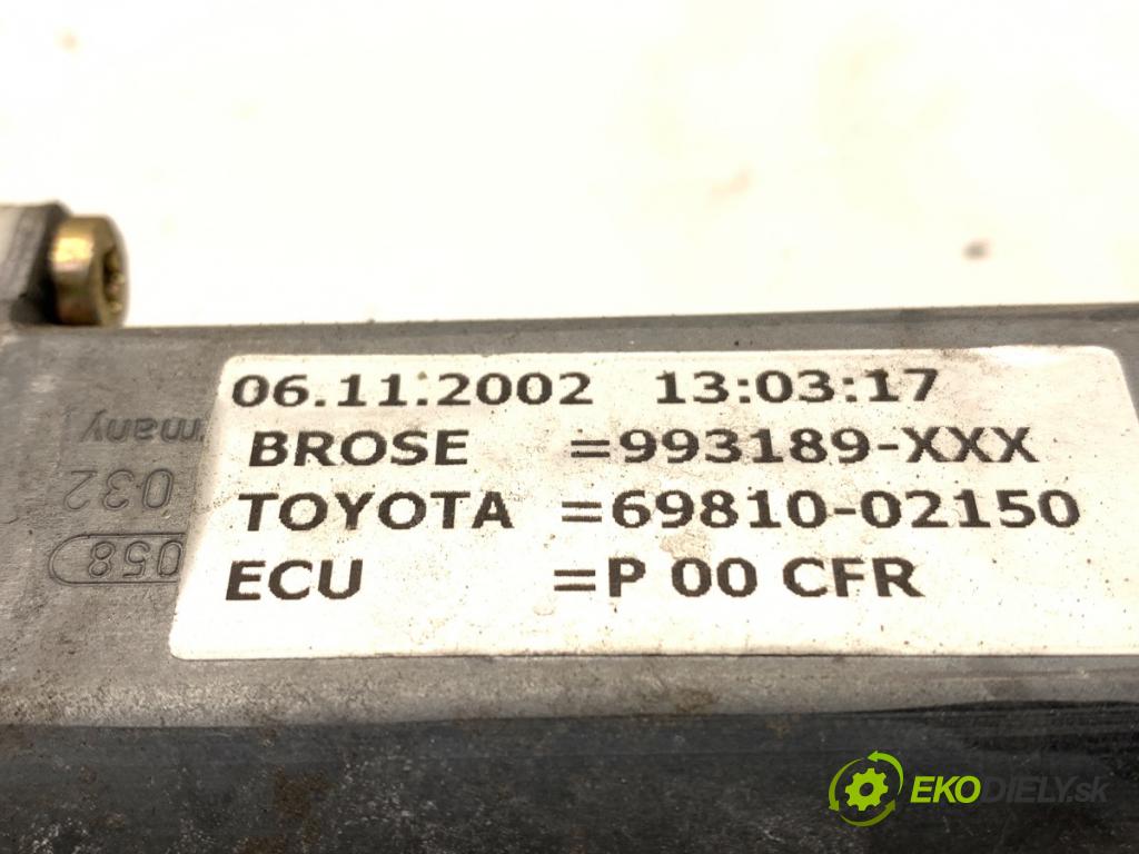 TOYOTA COROLLA E12 sedan 2002 81 kW 1.6 VVT-i (ZZE121_) 1598 Mechanizmus okna pravy predný