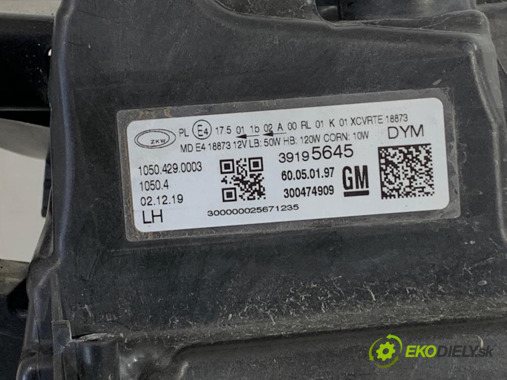 OPEL INSIGNIA B Kombi 2018 121 kW 1.5 (35) 1490 Svetlomet ľavy predný 39195645