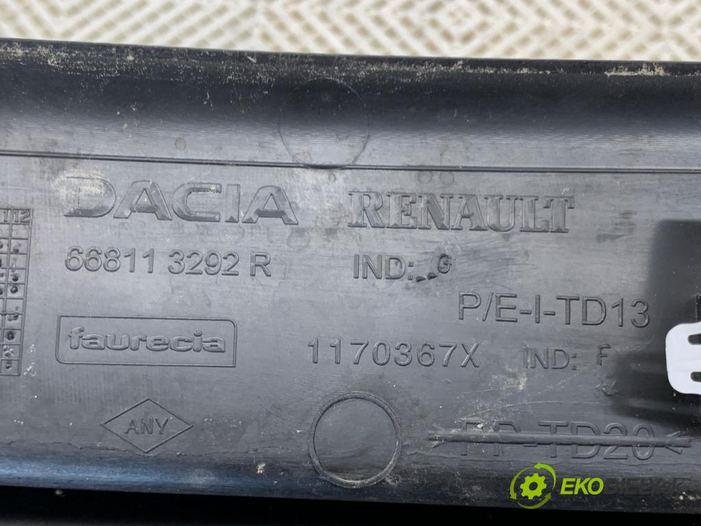 DACIA DUSTER SUV 2023 96 kW 1.3 TCe 130 (HMMF) 1332 Torpédo, plast pod čelné okno 668113292R (Torpédo (plast pod čelným sklom))