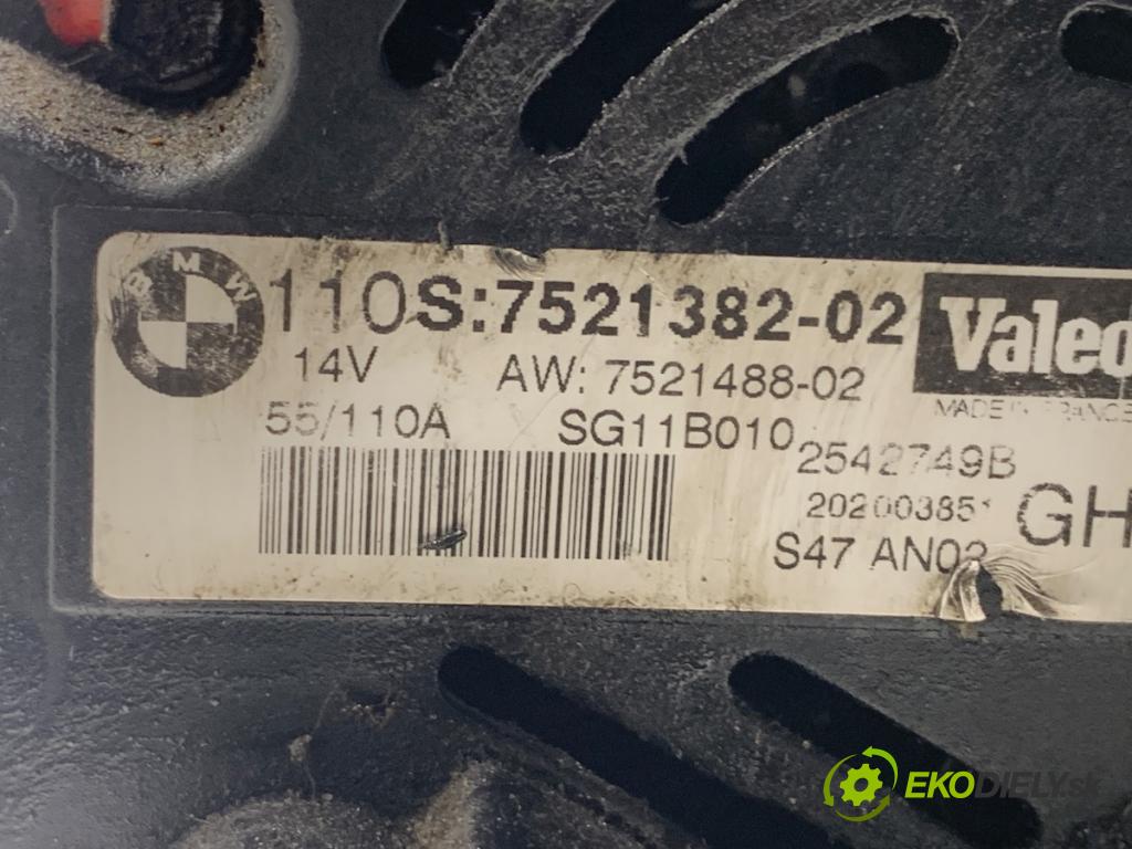 BMW E46 liftback 2003 85 kW 316 ti 1596 Alternátor 7521382 (Alternátor)