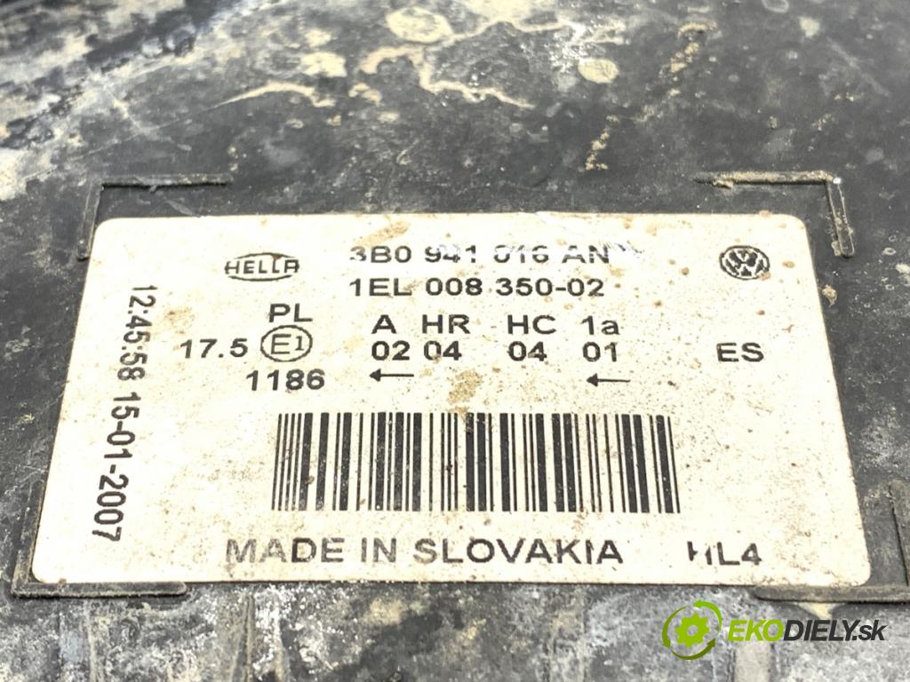 VW PASSAT B5 FL Kombi 2003 74 kW 1.9 TDI 1896 Svetlomet pravy predný 3B0941016AN