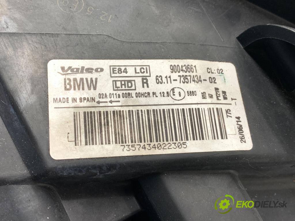 BMW E84 SUV 2014 105 kW sDrive 18 d 1995 Svetlomet pravy predný 7357434