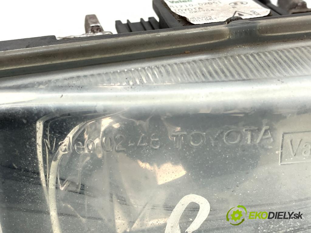 TOYOTA COROLLA E12 liftback 2003 71 kW 1.4 VVT-i (ZZE120_) 1398 Hmlové svetlo, hmlovka ľavy predný 81210-02051