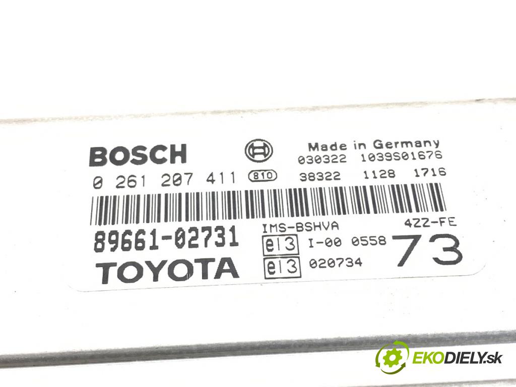 TOYOTA COROLLA E12 liftback 2003 71 kW 1.4 VVT-i (ZZE120_) 1398 riadiaca jednotka Motor 89661-02731 (Riadiaca jednotka)