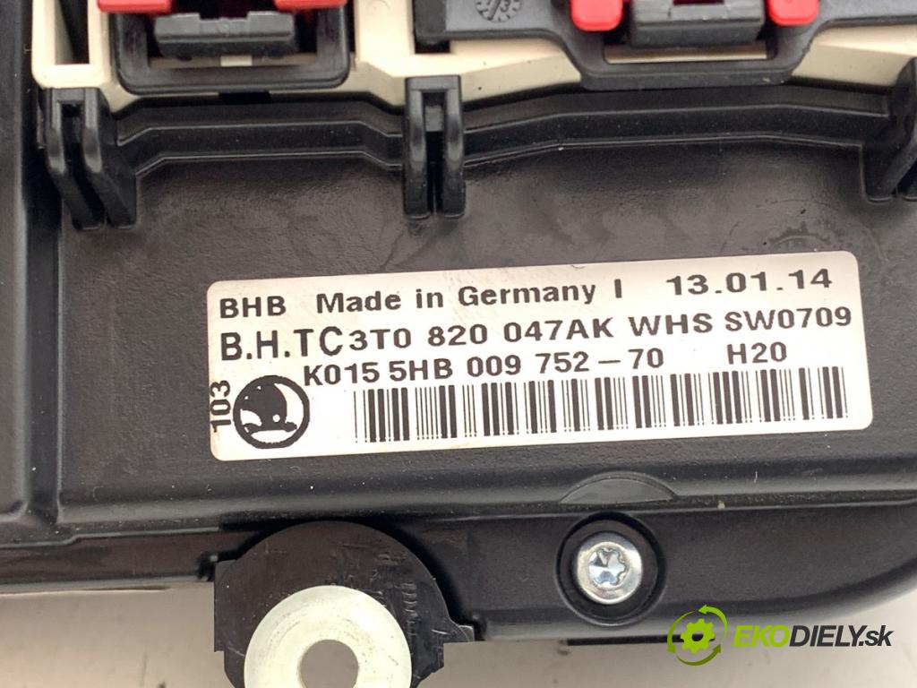 SKODA SUPERB II liftback 2014 103 kW 2.0 TDI 1968 Panel ovládaní topení 3T0820047AK (Páčky pod volantem)