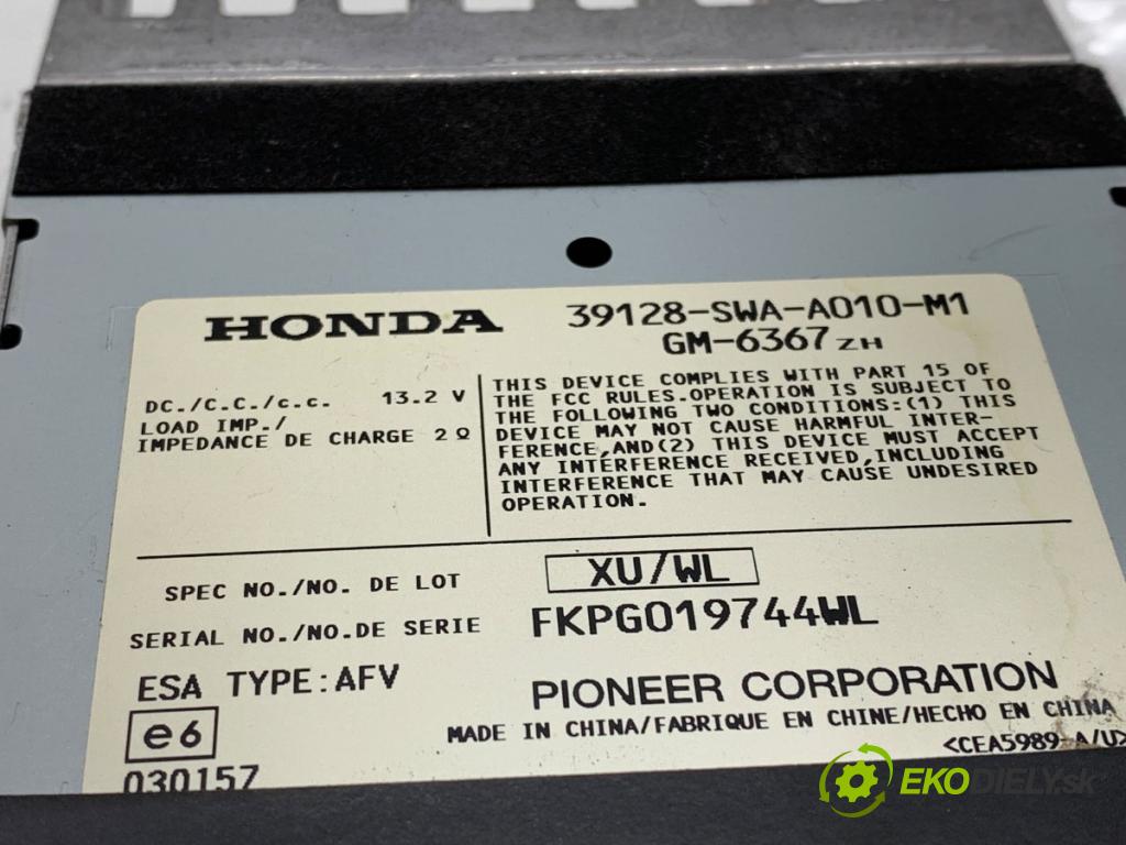 HONDA CR-V III SUV 2007 103 kW 2.2 i-CTDi 4WD (RE6) 2204 Zosilňovač 39128-SWA-A010-M1 (Zosilňovač)