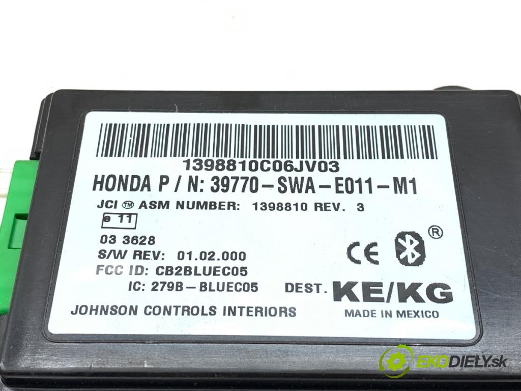 HONDA CR-V III SUV 2007 103 kW 2.2 i-CTDi 4WD (RE6) 2204 Modul BLUETOOTH 39770-SWA-E011-M1 (Riadiaca jednotka ostatné)