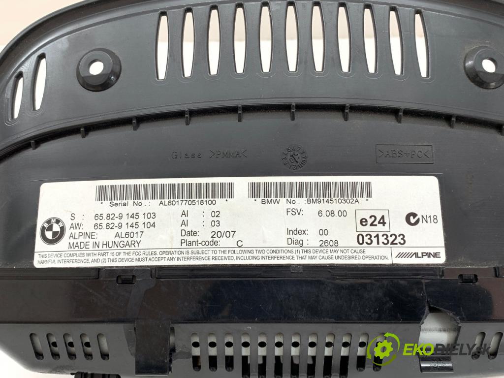 BMW E61 Kombi 2007 173 kW 530 d 2993 Displej 9145103 (Přístrojová deska)