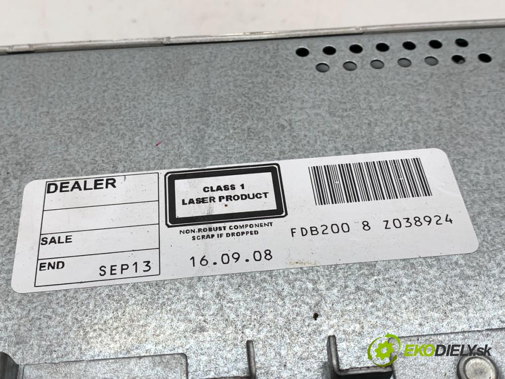 FORD FIESTA MK7 liftback 2008 60 kW 1.25 1242 RADIO FDB200 (Audio zařízení)