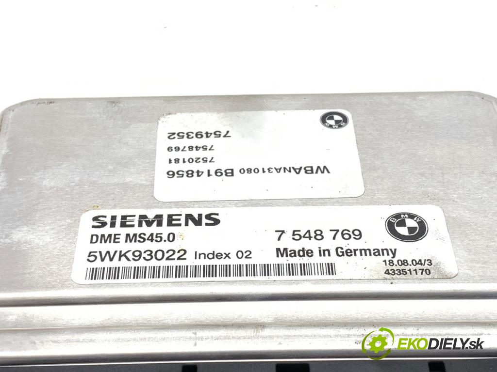 BMW E60 sedan 2004 125 kW 520 i 2171 řídící jednotka motora 7548769 (Řídicí jednotka)