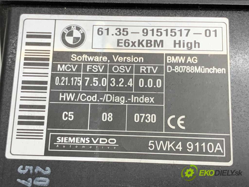 BMW E61 Kombi 2007 173 kW 530 d 2993 Modul komfortu 9151517 (Modul komfortu)