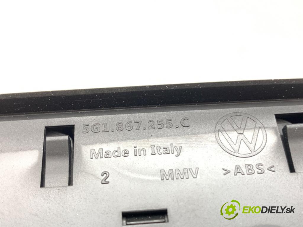 VW GOLF VII Kombi 2015 81 kW 1.6 TDI 1598 Prepínač okien 5G0959857D (Prepínacie páčky pod volantom)