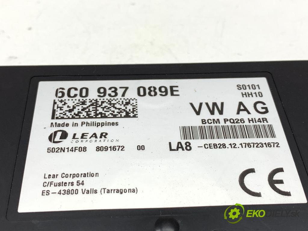 SKODA FABIA III liftback 2018 55 kW 1.0 999 modul komfortu 6C0937089E (Komfortní modul)