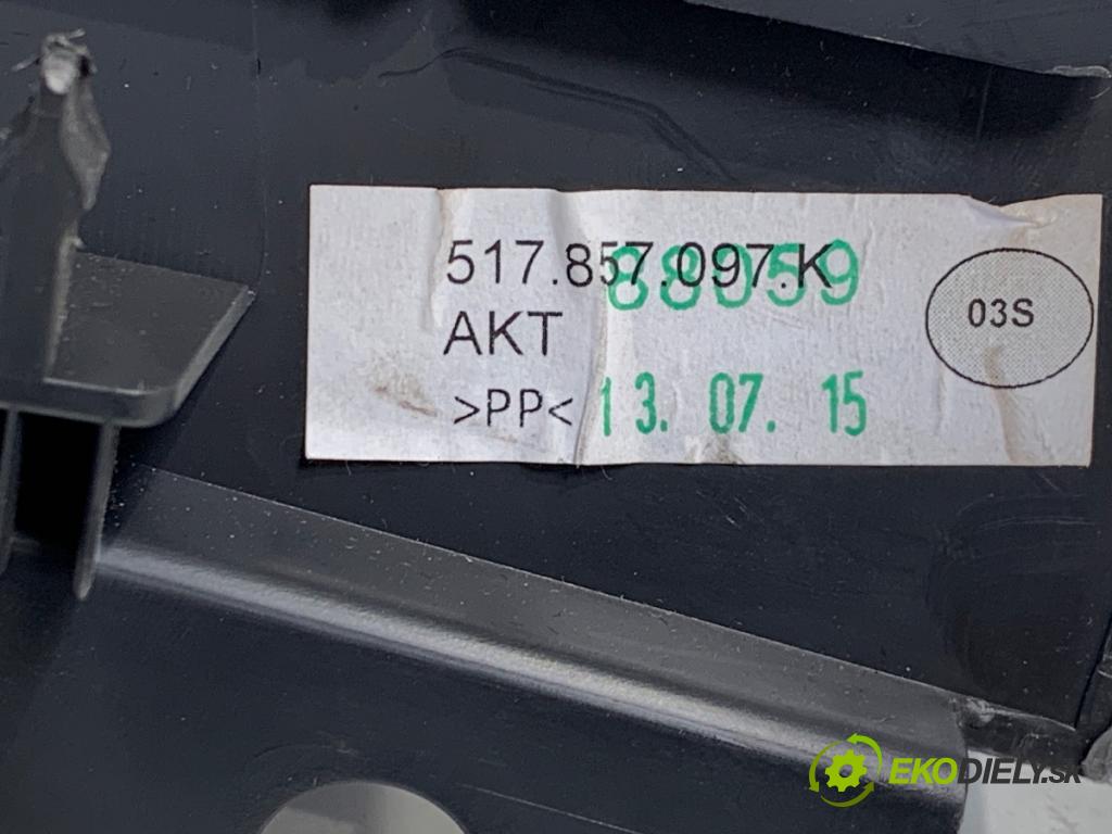 VW GOLF VII Kombi 2015 81 kW 1.6 TDI 1598 Priehradka, kastlík spolujazdca 517857097K (Priehradka (kastlík))
